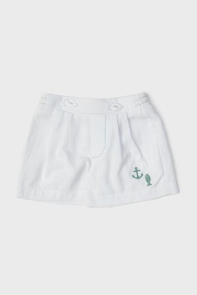 Layette BG Store Erkek Bebek Beyaz Şort