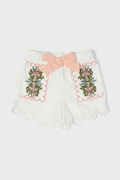 Layette BG Store Kız Bebek Beyaz Şort