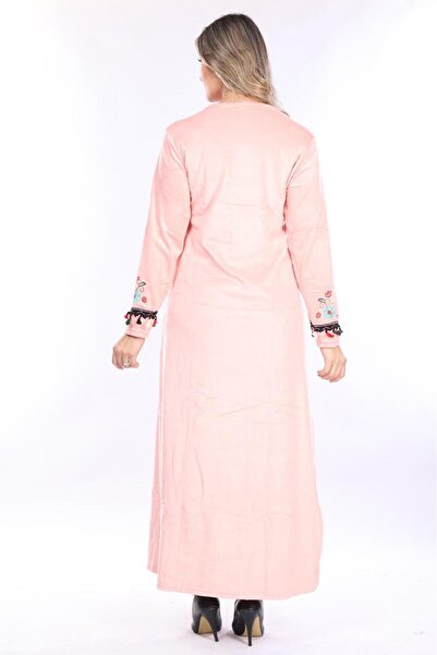 mervemoda Γυναικείο βελούδινο μακρυμάνικο φόρεμα