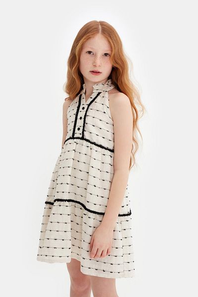 Tyess Bg Store Girl Child Ecru Dress 23ss0tj4905