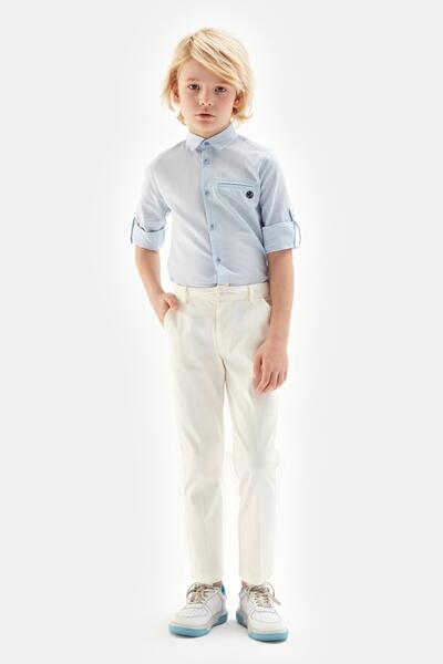 Nebbati Bg Store Boy's Ecru Pants 23ss0nb3214