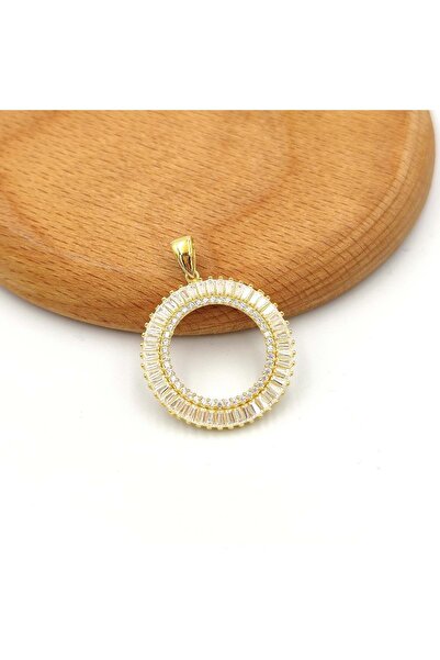 Güler Yüzlü Silver ÇEYREK ALTIN KONULABİLEN BAGET GÜMÜŞ KOLYE UCU