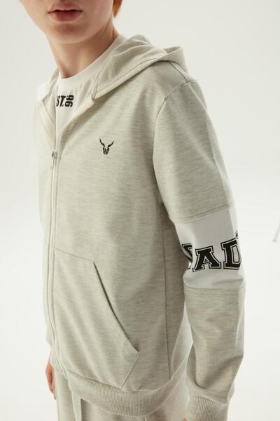 Nebbati BG Store Boy's Gray Tracksuit Top