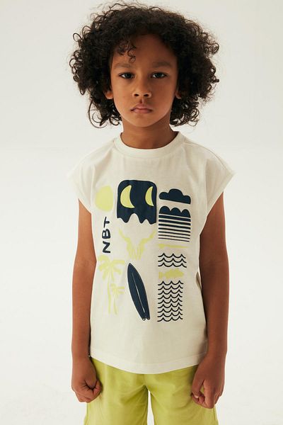 Nebbati BG Store Boy's White Tank Top