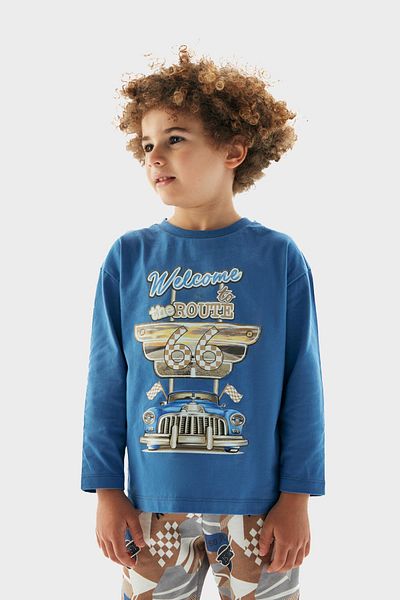 Nebbati Bg Store Blaues T-Shirt für Jungen 23pfwnb3509