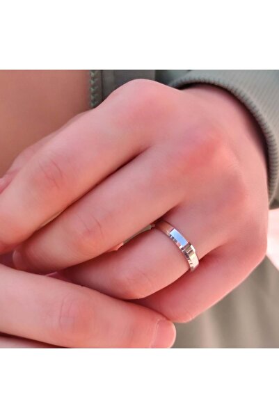 Güler Yüzlü Silver 3 MM KLASİK KESİKLİ DÜZ GÜMÜŞ ALYANS - 12