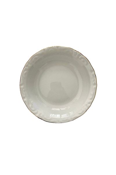 Porland 6-Piece Gold Gilded 16 cm Porcelain Pit Plate