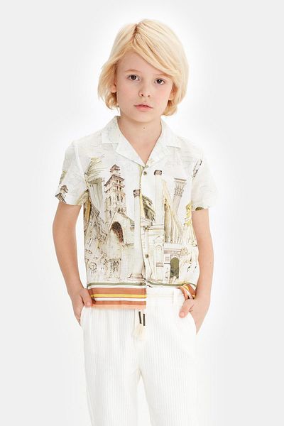 Nebbati Bg Store Boy Beige Trousers 23ss0nb3209
