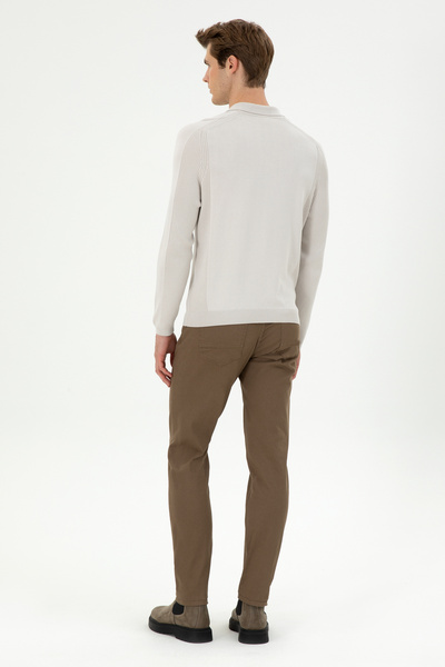 U.S. Polo Assn. Men's Khaki Canvas Trousers 50291156 -Vr027