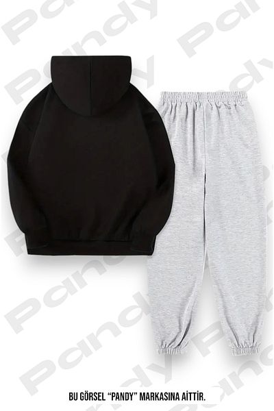 pandy Σετ φόρμας με στάμπα New York Unisex με κουκούλα καγκουρό με τσέπη
