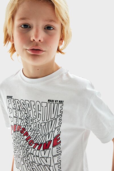 Nebbati Bg Store Boy's White T-Shirt 23Pfwnb3503