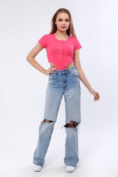 TF The Fancy For You Fancy Women's Fitted Ribbed Slim Fit Bodysuit