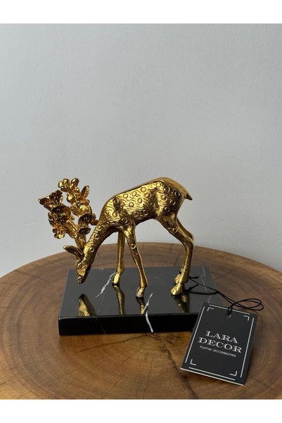 Lara Decor Gold Geyik Heykel