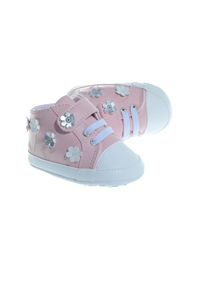Freesure 241156 Pembe Kız Bebek Patiği, Bebek Ayakkabısı, Kaymaz Taban