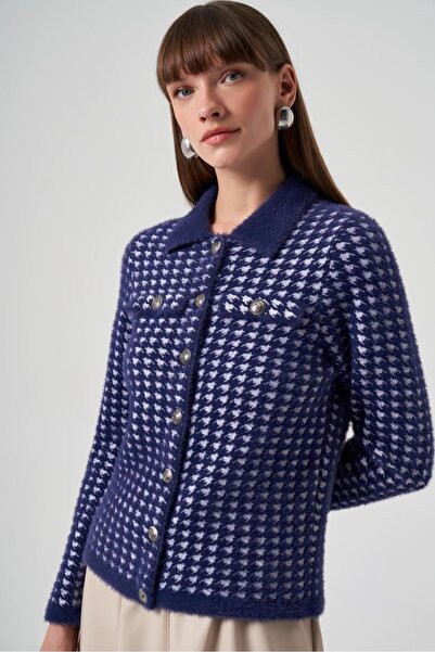 Nuss Ζακέτα με σχέδιο λούτσο 7007 Navy Blue