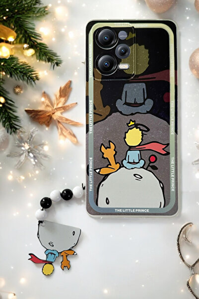 Spoyi Xiaomi Redmi Note 12 Pro 5G Küçük Prens Tasarımlı Charmlı Telefon Kılıfı