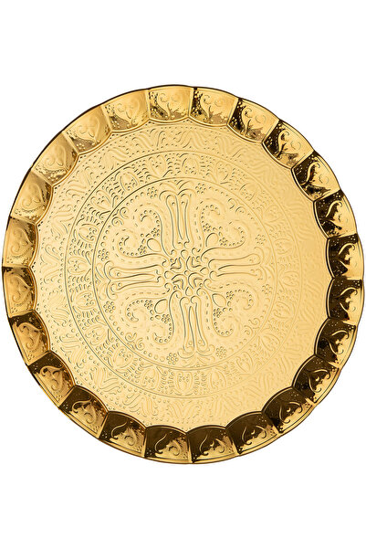 Sena Payitaht Yuvarlak 6 Kişilik Metal Tepsi (95-050-S-6)