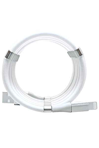 Smart Tech Mıknatıslı Kendini Toplayan Usb Hızlı Şarj Ve Data Kablosu Iphone