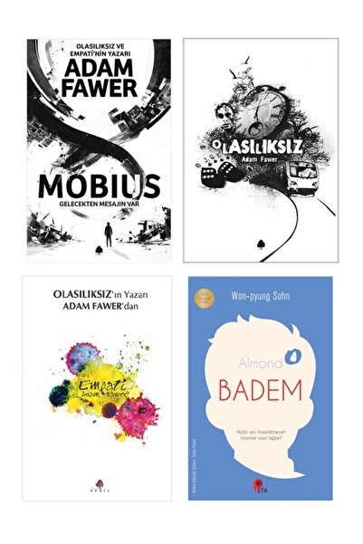 April Yayıncılık Adam Fawer SET - Mobius - Olasılıksız - Empati - (Badem Kita...