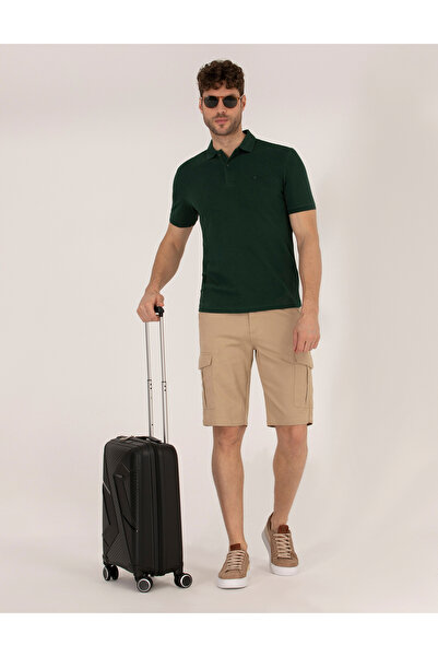 Pierre Cardin Μπεζ Σορτς Βερμούδα Comfort Fit με Τσέπες Cargo 50264881-VR011