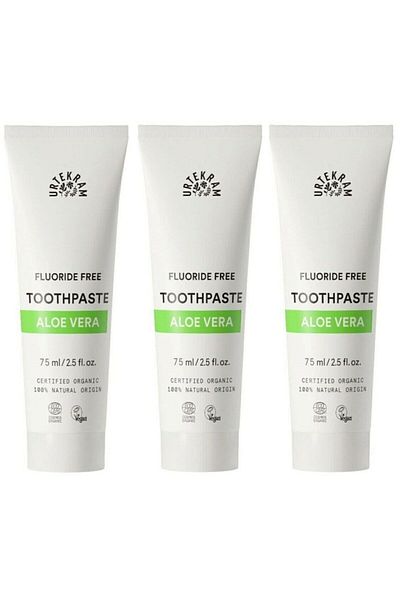 Urtekram Organic Aloe Vera Extract Toothpaste 3x75ml