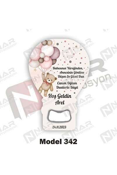Nar Promosyon 75 Adet Balon Açacak Magnet Hediyelik - Arkası Mıknatıslı - Yan...