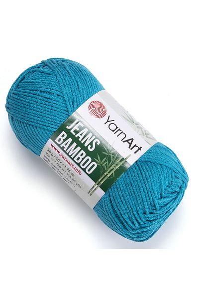 Yarnart Bamboo Turquoise-140 Hand Knitted Yarn Art Jeans