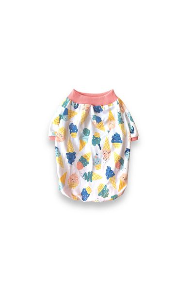 Luli Pet Ice Cream Patterned Dog T-Shirt