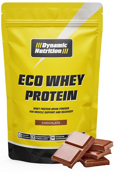 Dynamic Nutrition 150 g Chocolate Flavored Eco Whey Protein Powder - 5 Serving