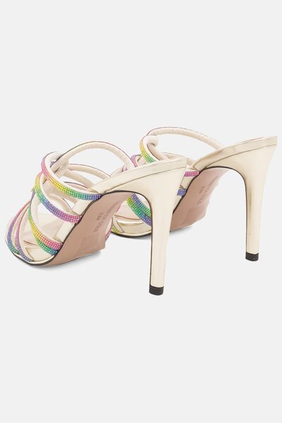 Kenneth Cole Women Medium Brooke 95 Twist Slip On Sandals, Beige Combo