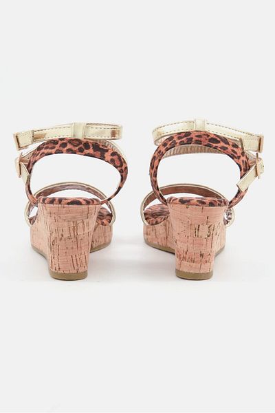 Jessica Simpson Kids Girl Slingback Open Toe Sandals, Brown Combo