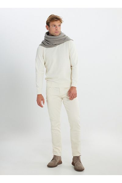 ALTINYILDIZ CLASSICS Altınyıldız Classics Crew Neck Standard Ανδρικό πουλόβερ εκρού ACE492510284/TRICO ΠΟΔΗΛΑΤΙΚΟ ΛΑΙΜΟ