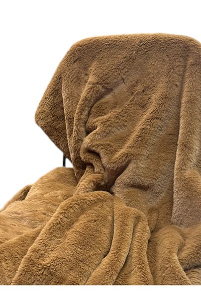 PLUSH STUDIO 800 Gr Εισαγόμενο Ταν Λούτρινο Ύφασμα - Toscana/Rabbit 100x150cm Home Textile