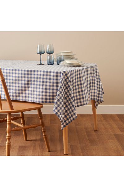 Bella Maison Față de masă 100% bumbac Bleu Blanc Albastru (153x250 cm)