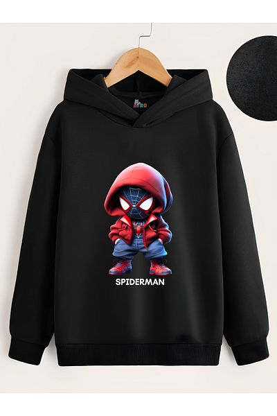 GLOWES Hanorac cu glugă cu imprimeu Marvel Spiderman pentru fete-băieți