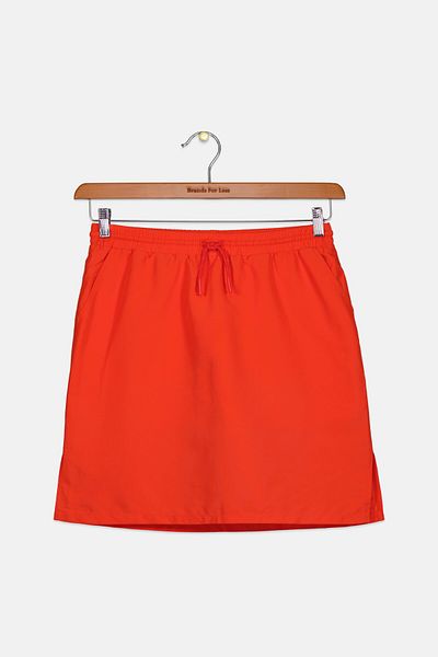 Tchibo Kids Girl Drawstring Plain Sports Skirts, Red