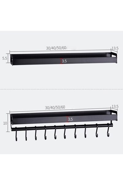 Cbtx 40 cm Mutfak Duvar Asılı Tutucu Baharat Depolama Rafı