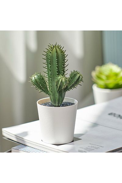 IKEA FEJKA Κάκτος 14 εκ. Μίνι Γλάστρα Τεχνητό Φυτό Κάκτου Λουλούδι