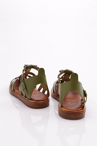 DGN Women's Ankle Strap Beaded Sandals Avocado 4173289