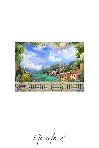 Neverland 4 Pieces 1000 Piece Puzzle - Seaside Scenery / Cafe Terrace Night / Girl with Pearl Earrings / Seaside House