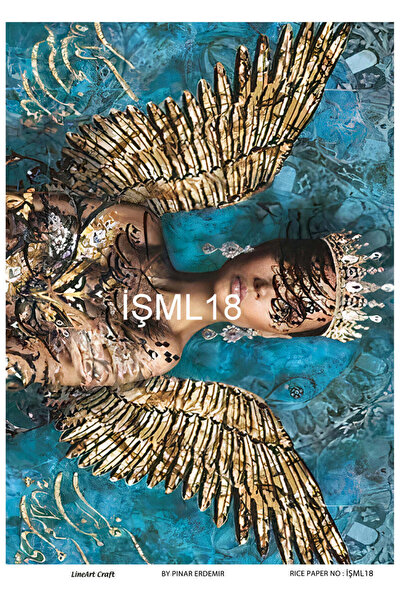 LİNEART ورق تزيين نحاسي - سلسلة مطرزة، 29x42 سم، رقم: BUSINESS18