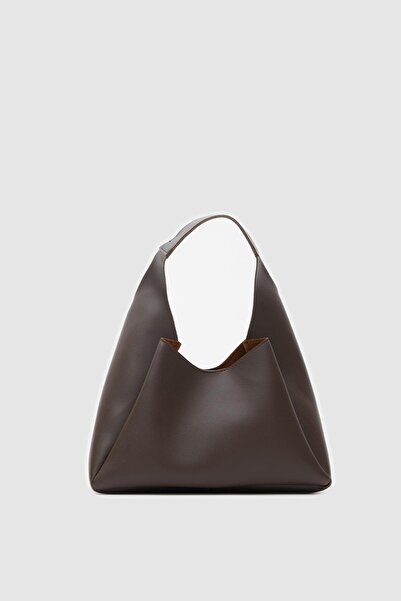 Shule Bags Mono Puppy Bitter Brown Shoulder Bag