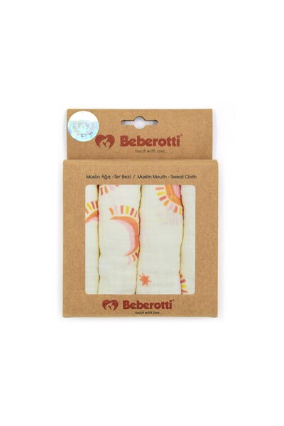 Beberotti 25x25 Cm 4-Piece Muslin Baby Diapers Set - 102
