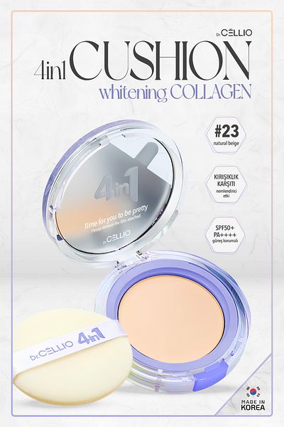 DR. CELLIO Sanddeuthan 4IN1 Collagen Cushion - SPF 50+PA++++ Lifting - 23 Natural Beige