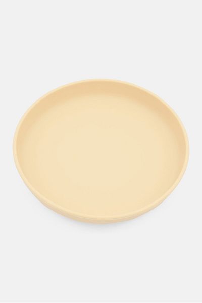 Muy Mucho Plate With Suction Cup, Cream