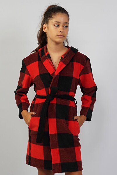 VİENETTA Girl's Fleece Red Dressing Gown C4T6N1O301