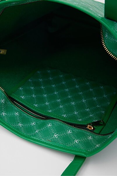 Shule Bags Samba Jakarlı Omuz Çantası Yeşil