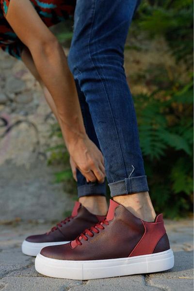 BPM CH004 CBT Hıde Ανδρικά Παπούτσια Claret Red