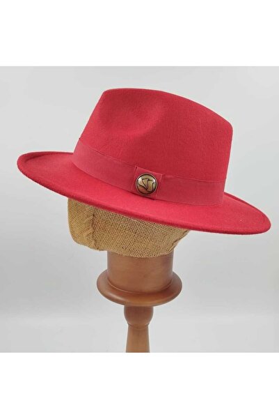OnMyHead Kırmızı Panama Fötr Şapka