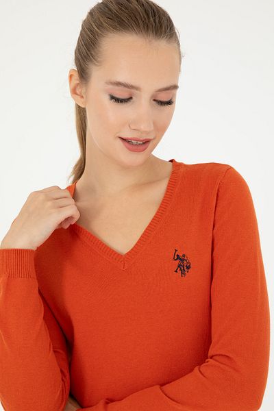 U.S. Polo Assn. Pulover de bază cu decolteu în V pentru damă 50293542 -VR031